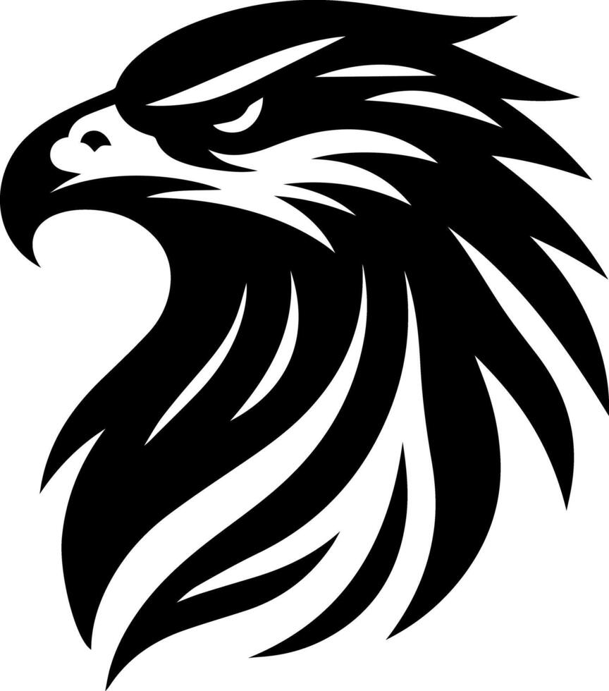 Eagle Head Silhouette Illustration Image vector