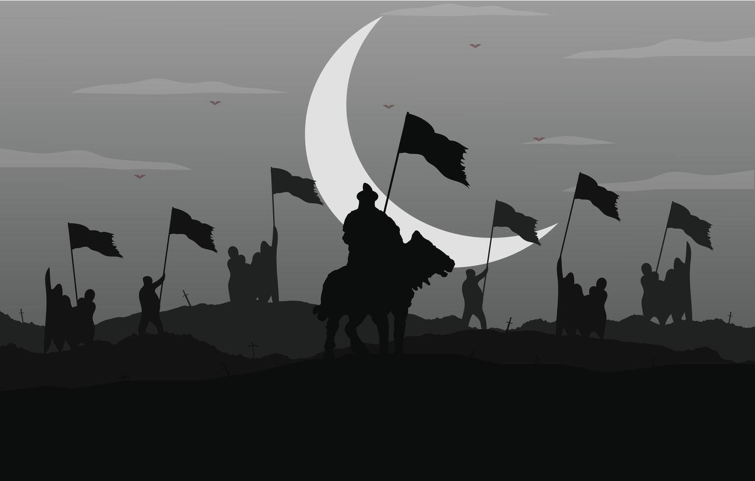 The Warriors of the Caliphate Illustration design vector