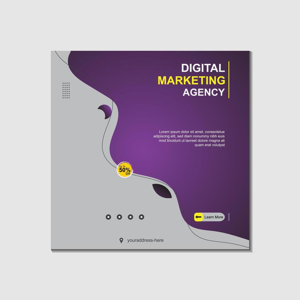Creative social media post template design vector