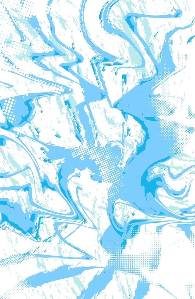 Blue and white liquid abstract background with grunge texture and modern design illustration template for sports uniform vector