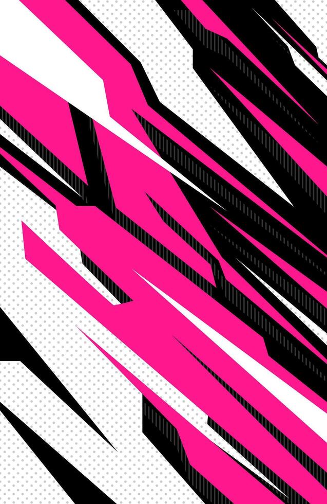 Pink and black racing abstract background with dots texture and modern design illustration template graphic elements vector