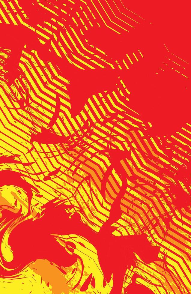 Red and Yellow abstract grunge texture background and modern design illustration template for sports uniform vector