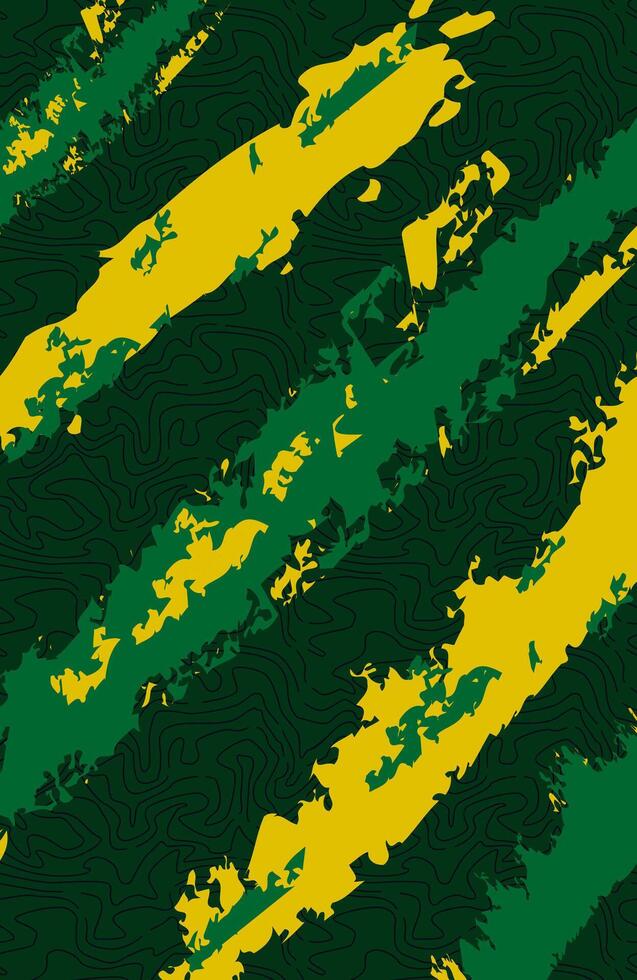 Green and yellow abstract background with grunge brush stroke texture modern design illustration vector