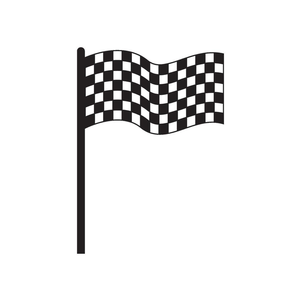 Racing flag icon vector