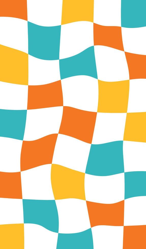 Colorful checkered retro background vector
