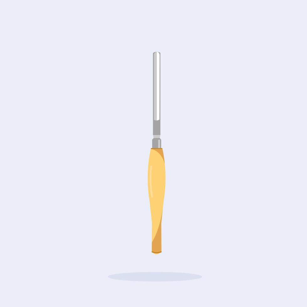 traditional wood lathe chisel, craft carving tool suitable for posters and web icons vector