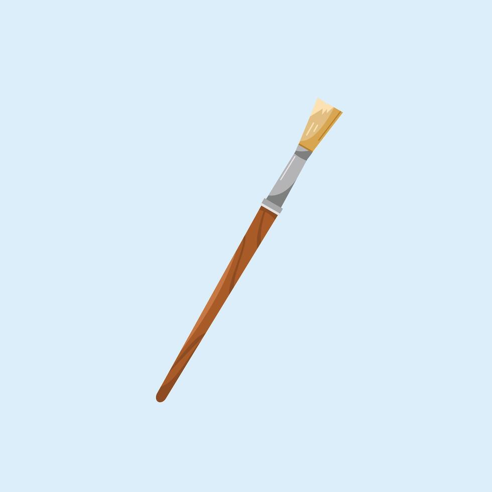 mini fan paint brush icons, artist items in drawing in flat style, suitable for posters and web icons vector