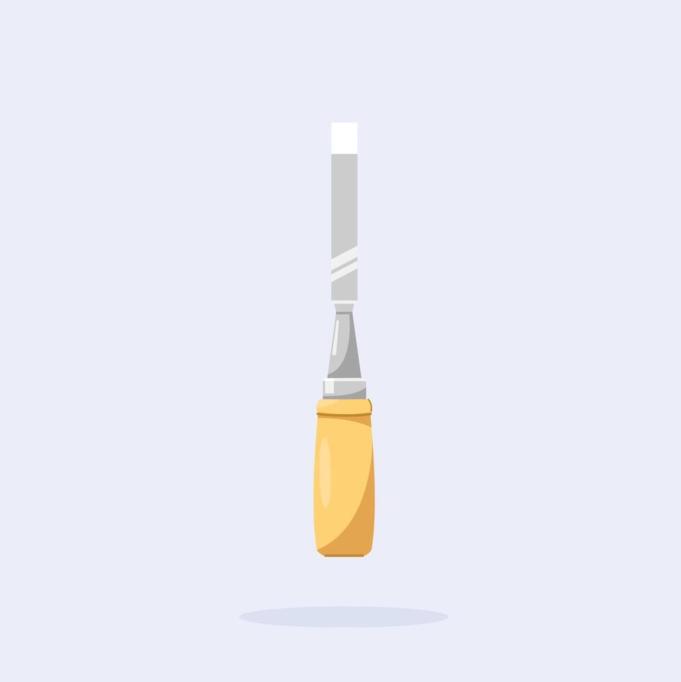 traditional wood sash mortise chisel, craft carving tool suitable for posters and web icons vector