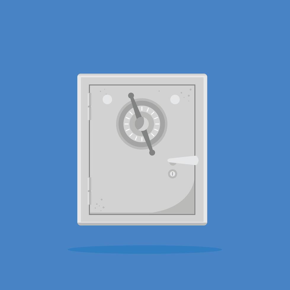 super security steel safe, modern price storage tool, suitable for posters and web icons vector