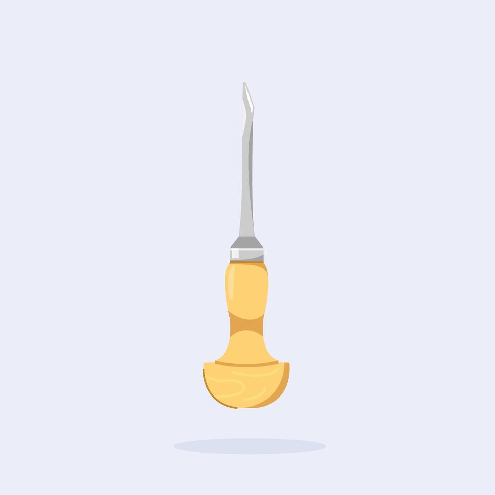 traditional wood sash chisel, craft carving tool suitable for posters and web icons vector