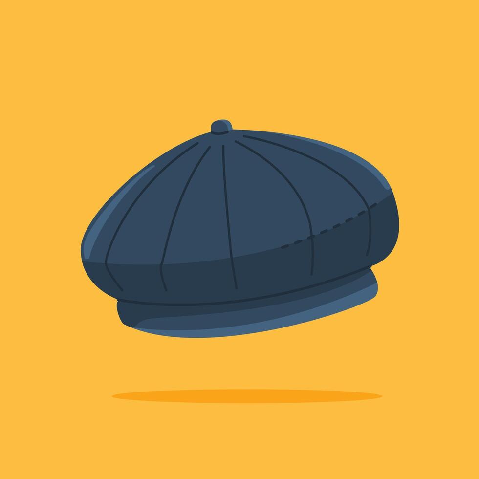 medieval beret hat, head fashion, suitable for posters and web icons vector