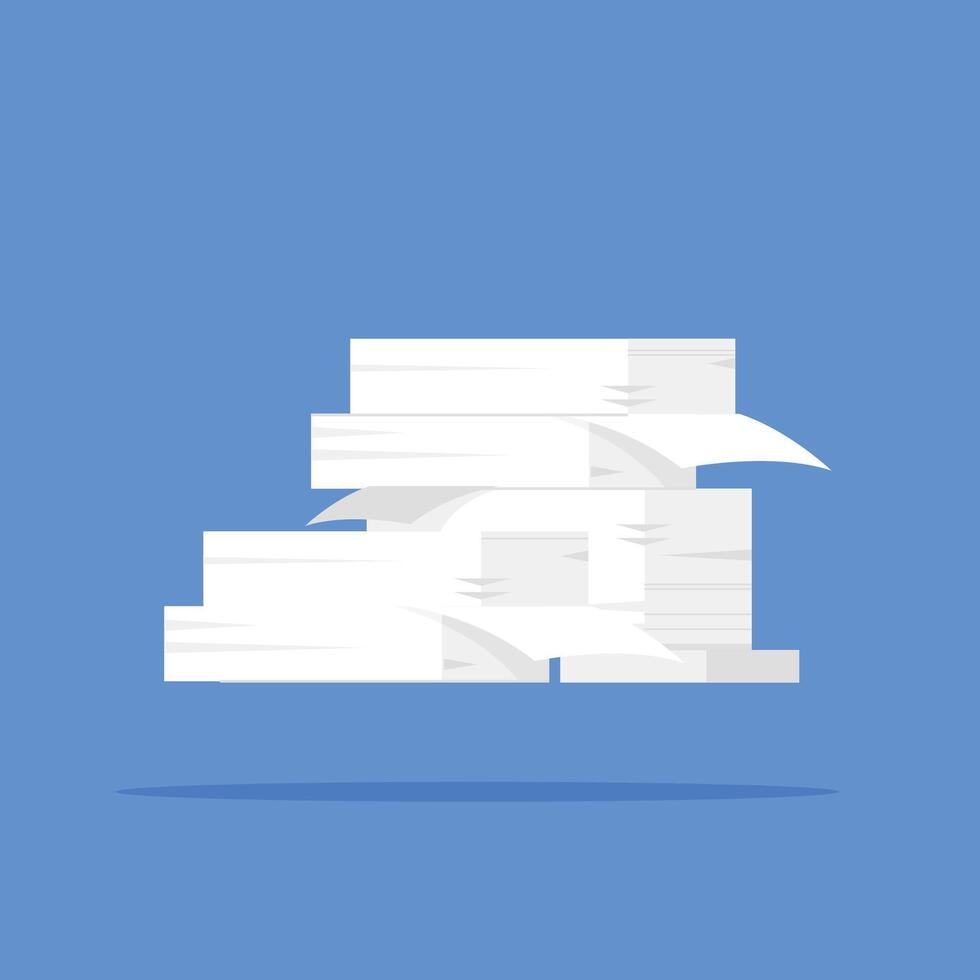 paper stack and files icon, office object in minimalist form, suitable for poster and web icon vector