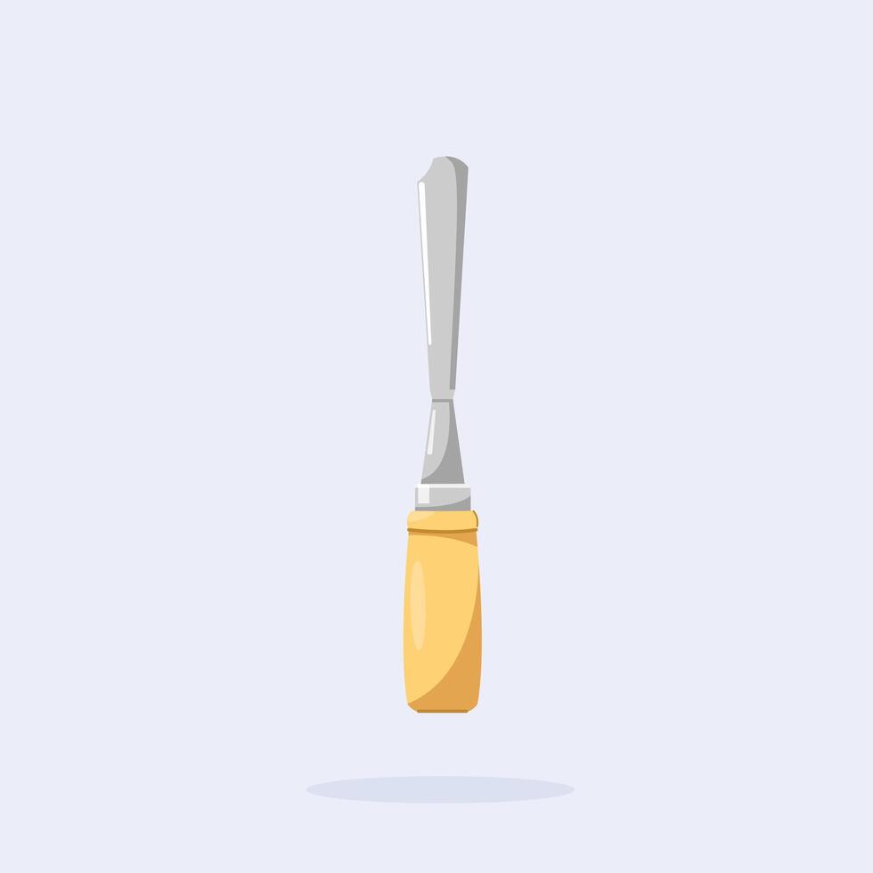 traditional wood lathe chisel, craft carving tool suitable for posters and web icons vector