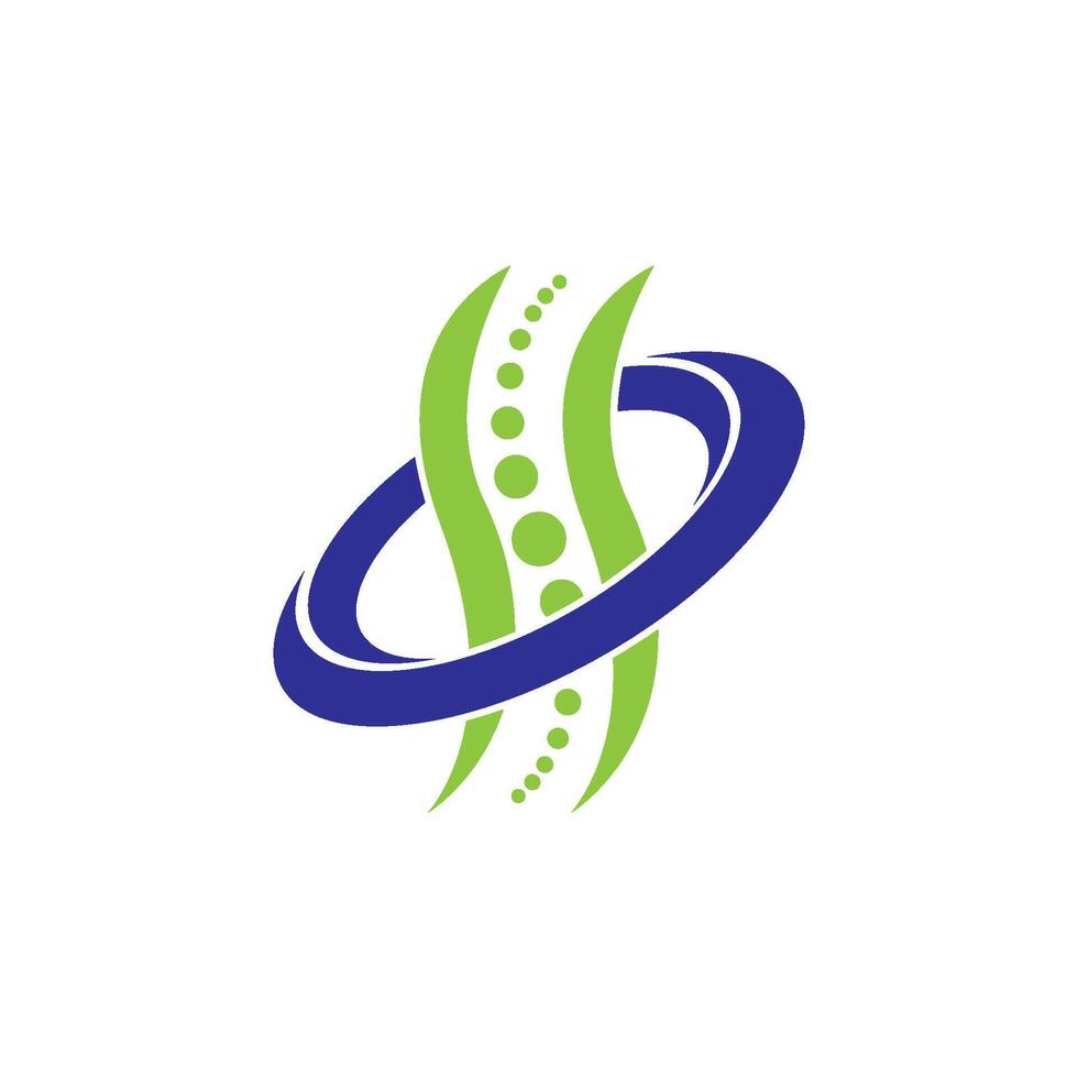 A logo for a company that makes a green and blue circle vector
