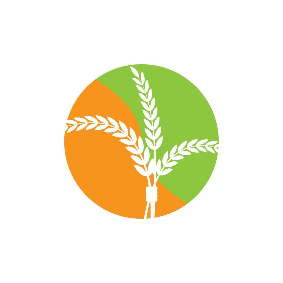 A logo for a company that makes wheat vector