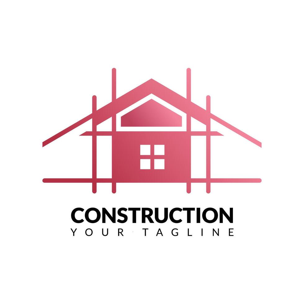 Construction building logo design vector