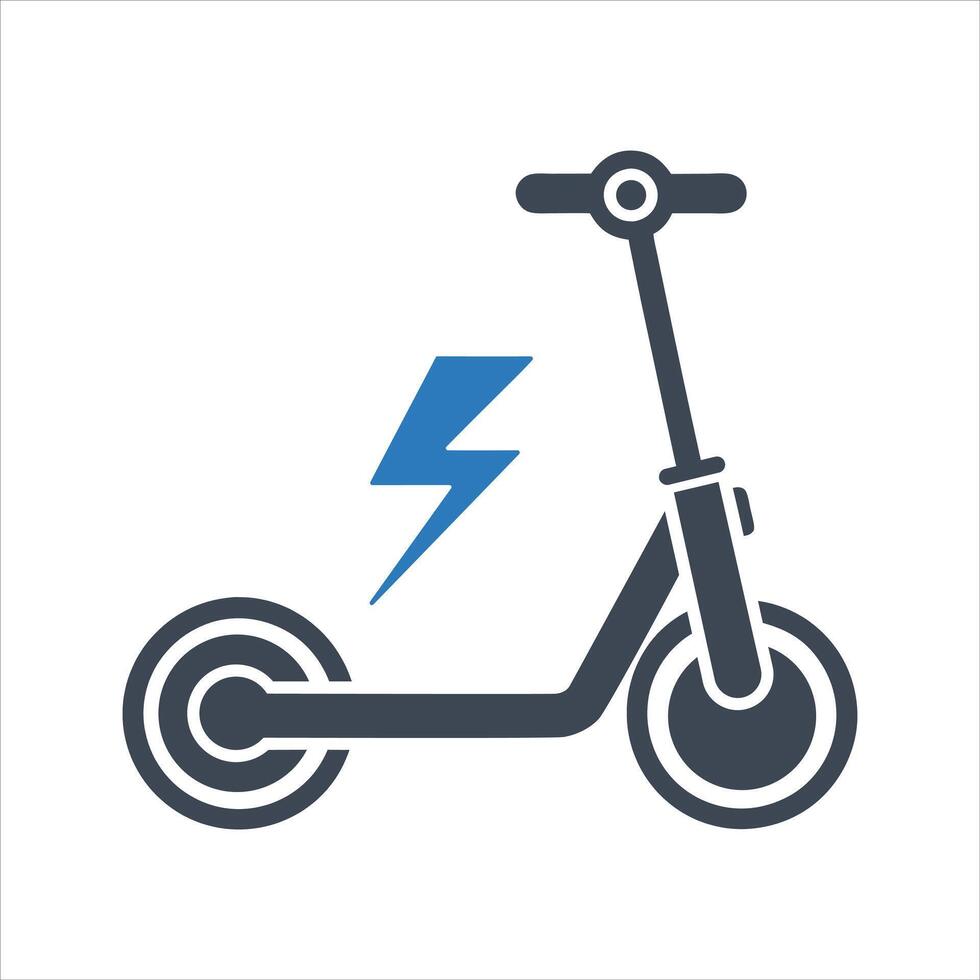 Electric scooter icon. E-scooter. Kick scooter icon vector