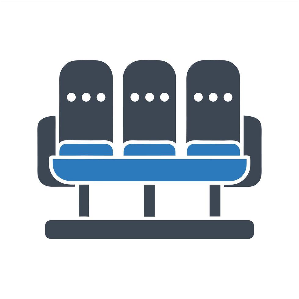 Priority seat icon. Priority seating area icon vector