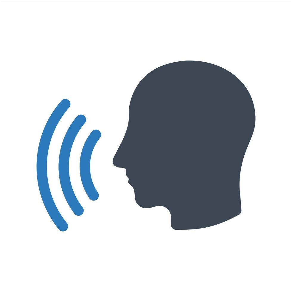 Voice icon. Voice message. Voice recognition. Voice command icon vector