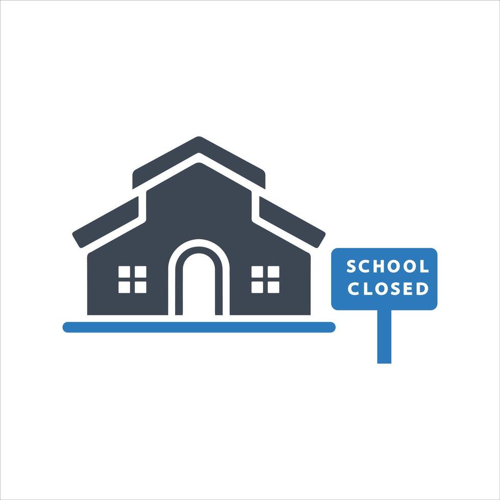 School is closed due to coronavirus icon vector