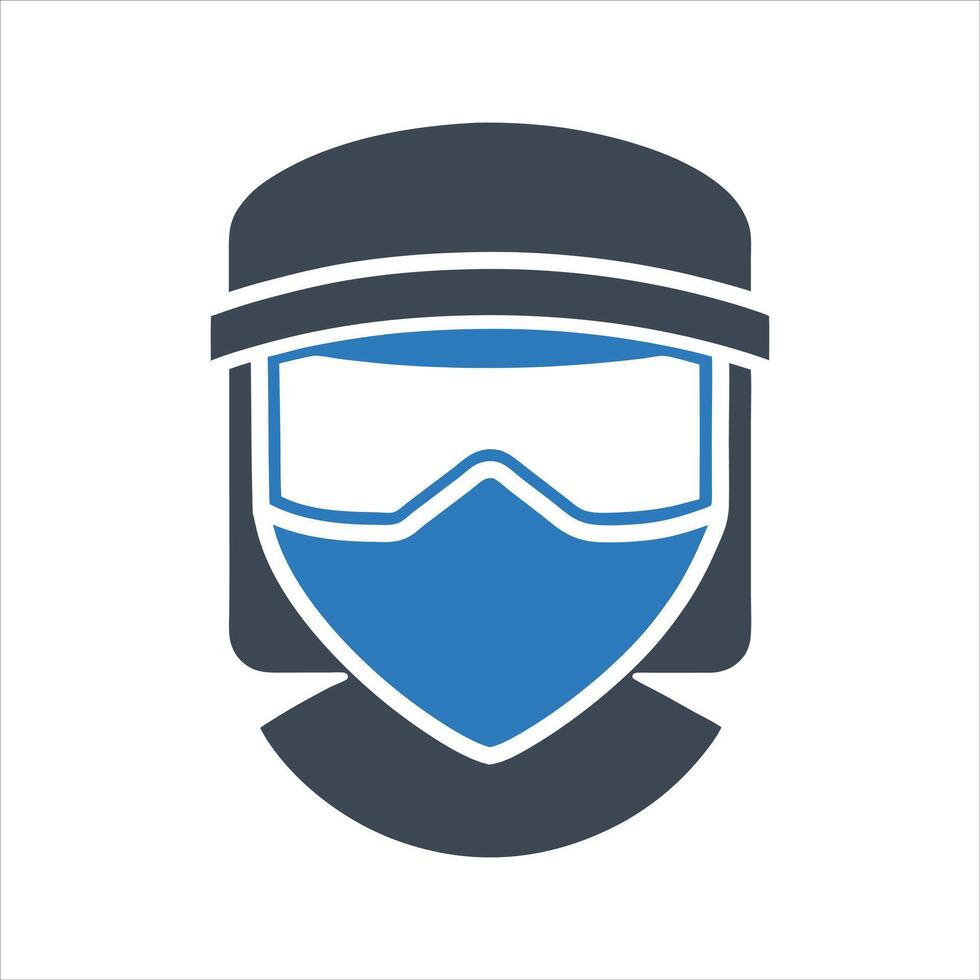 Protective face mask icon vector