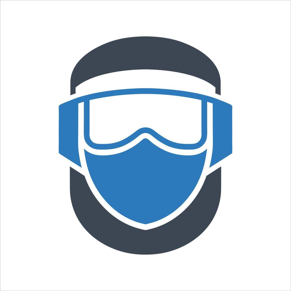 Face shield icon. Face mask icon vector