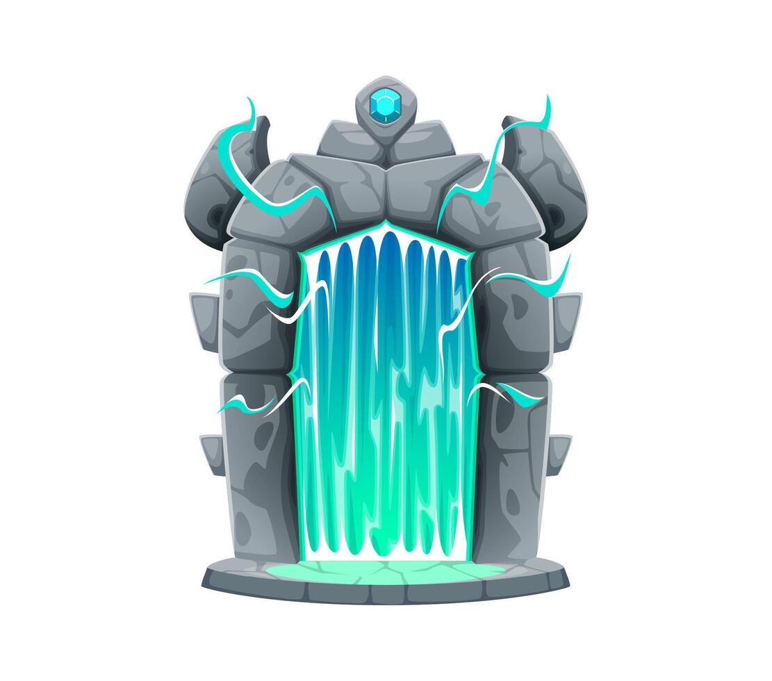 Magic fantasy teleport, fairytale game portal vector