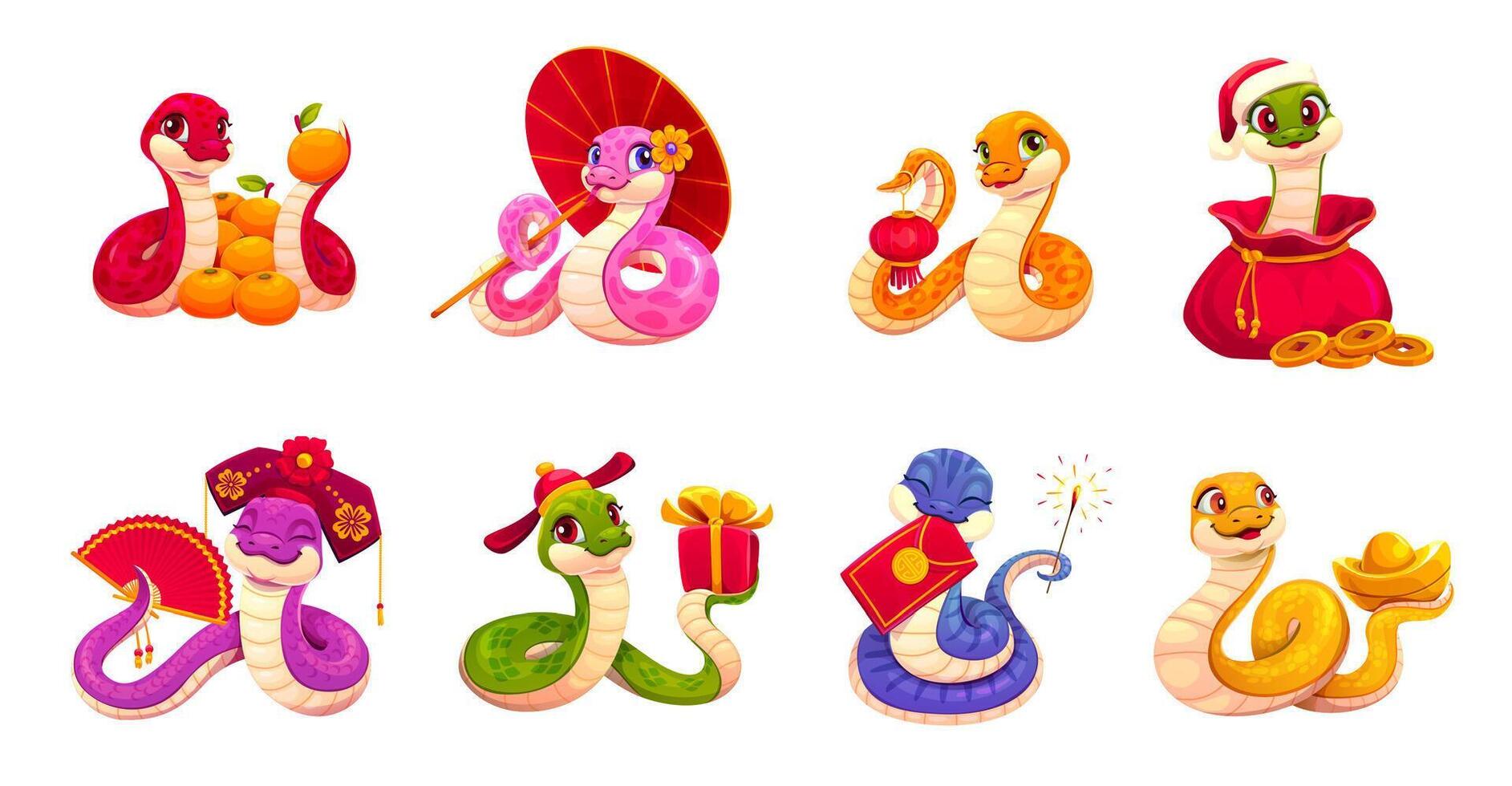 2025 Chinese lunar New Year cartoon funny snakes 53089199