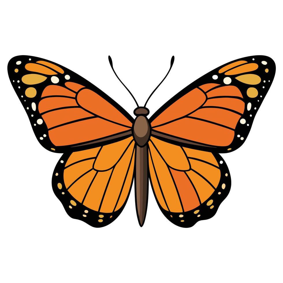 Monarch butterfly clip art vector