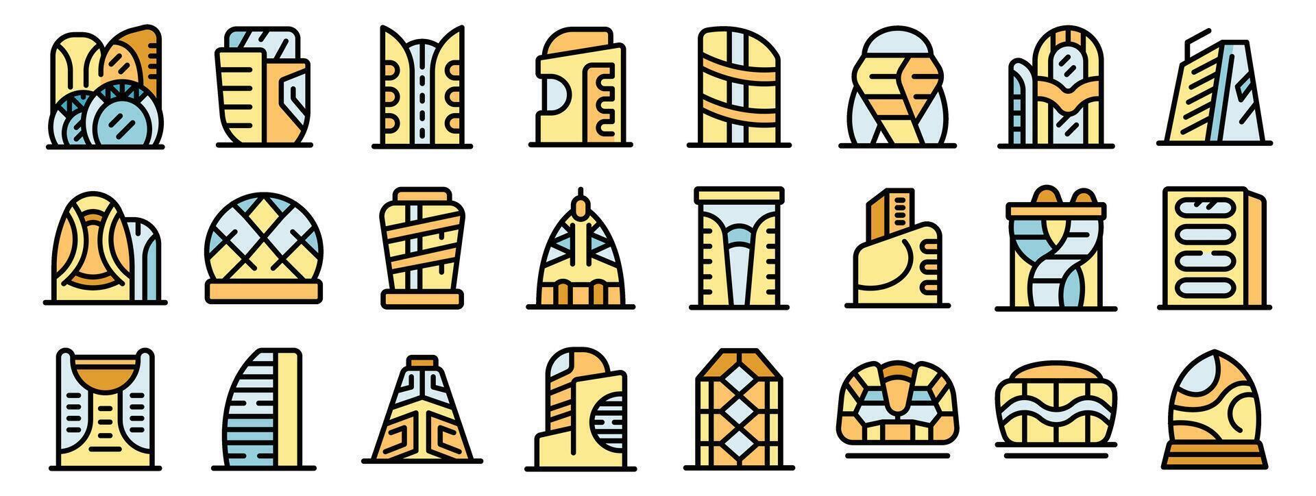 Futuristic buildings reaching for the sky, exploring modern architectural marvels vector