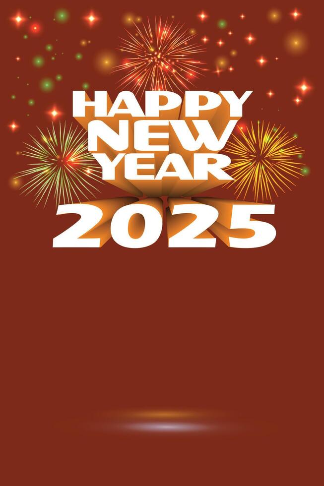 Happy New year 2025 vector