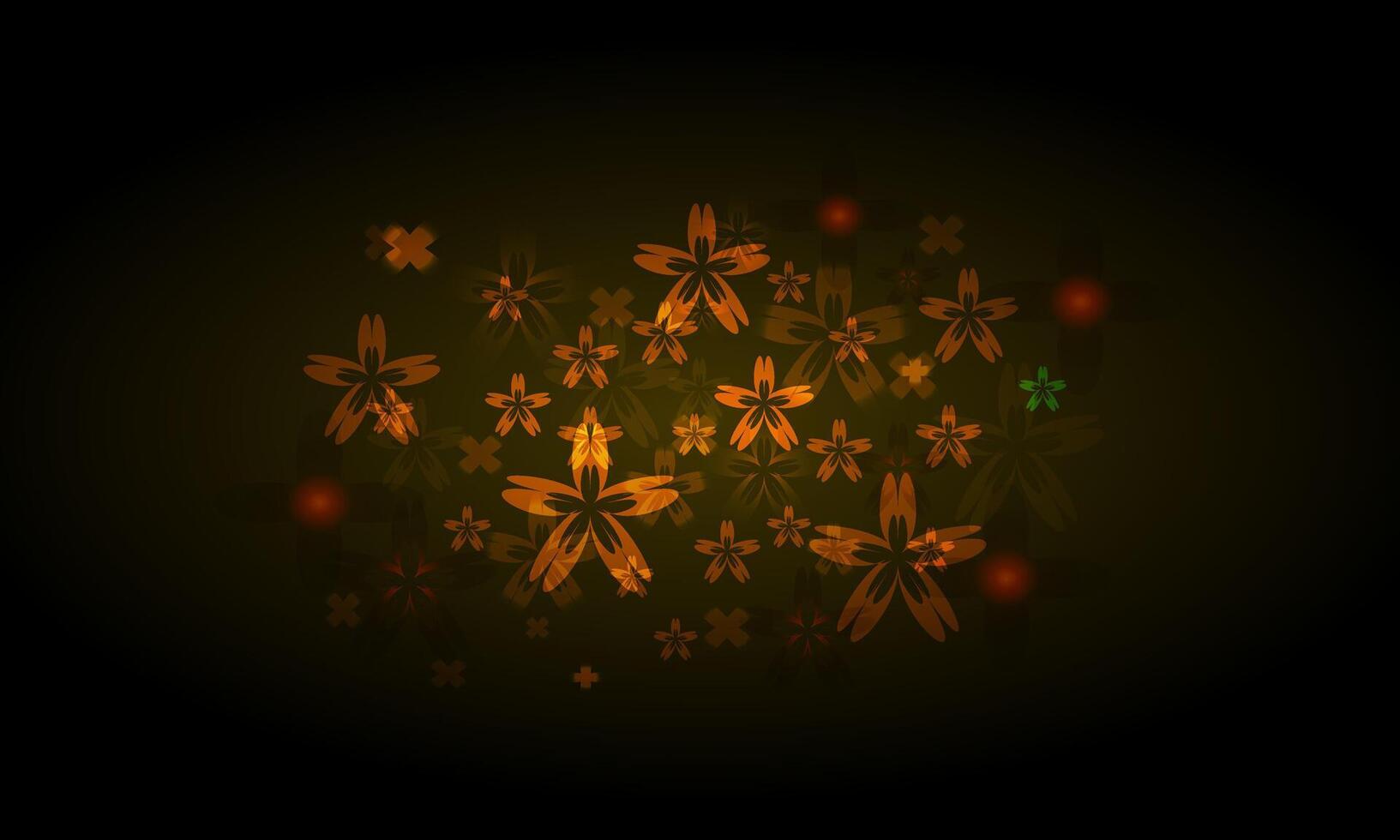 Soft abstract banner with bokeh effect and flower light effects vector