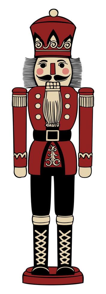 Christmas nutcracker. isolated illustration. vector
