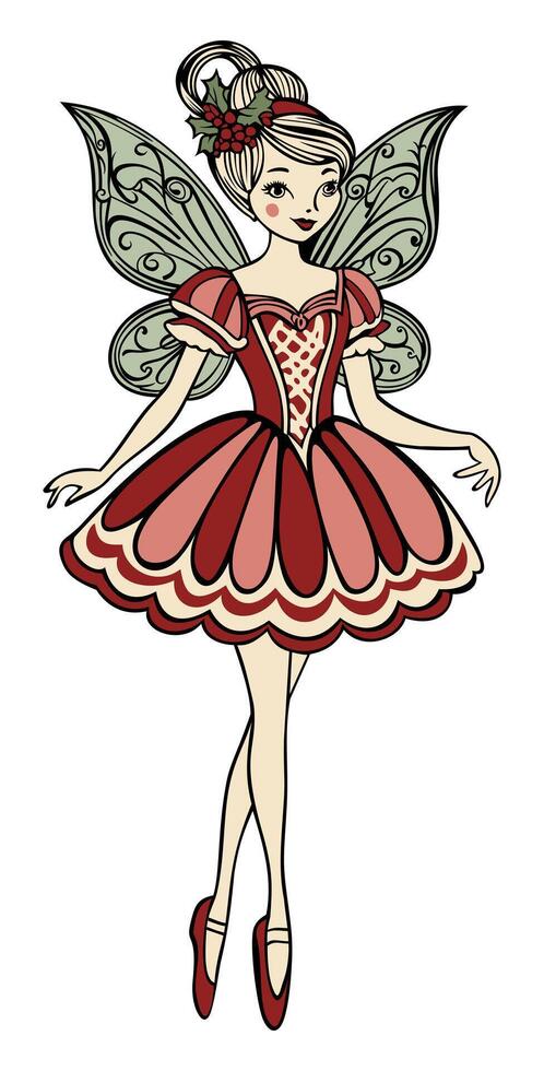 Sugar plum fairy. isolated illustration vector