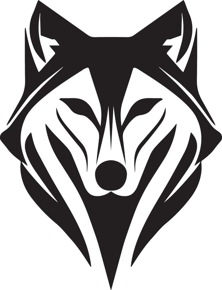 Wolf HEAD icon logo design illustration IN MODERN STYLE vector