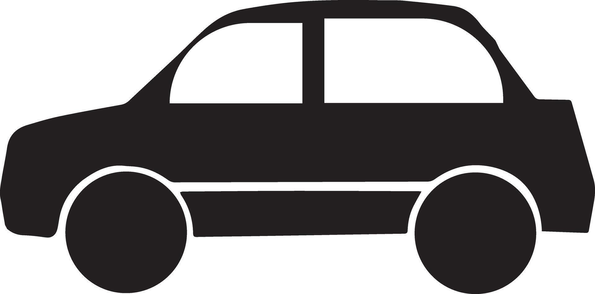 Simple car icon symbol. Isolated graphic on white background. Scalable EPS 10 graphic vector