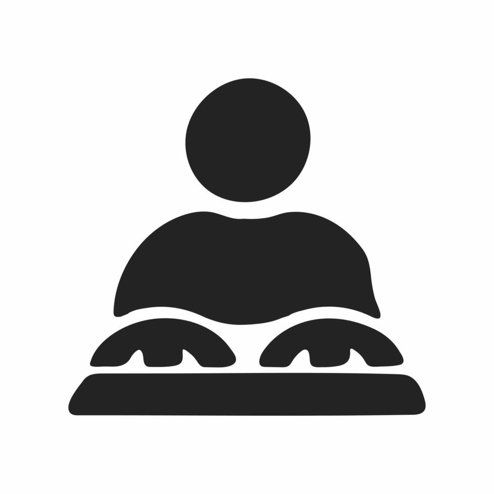 Single man figure icon vector