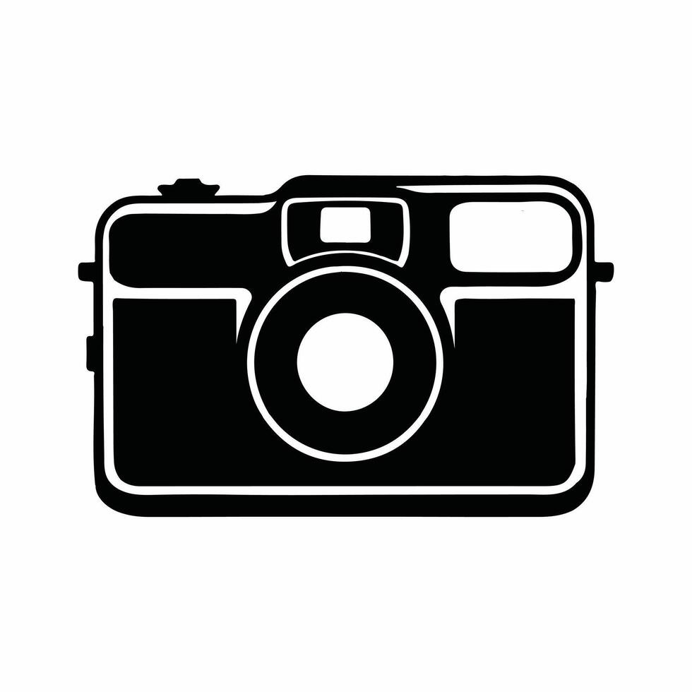 camera silhoutte on a white background vector