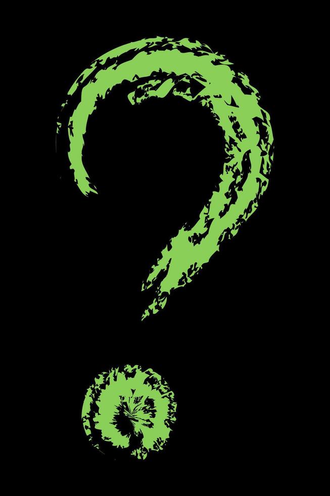 Chalk doodle question mark color. vector