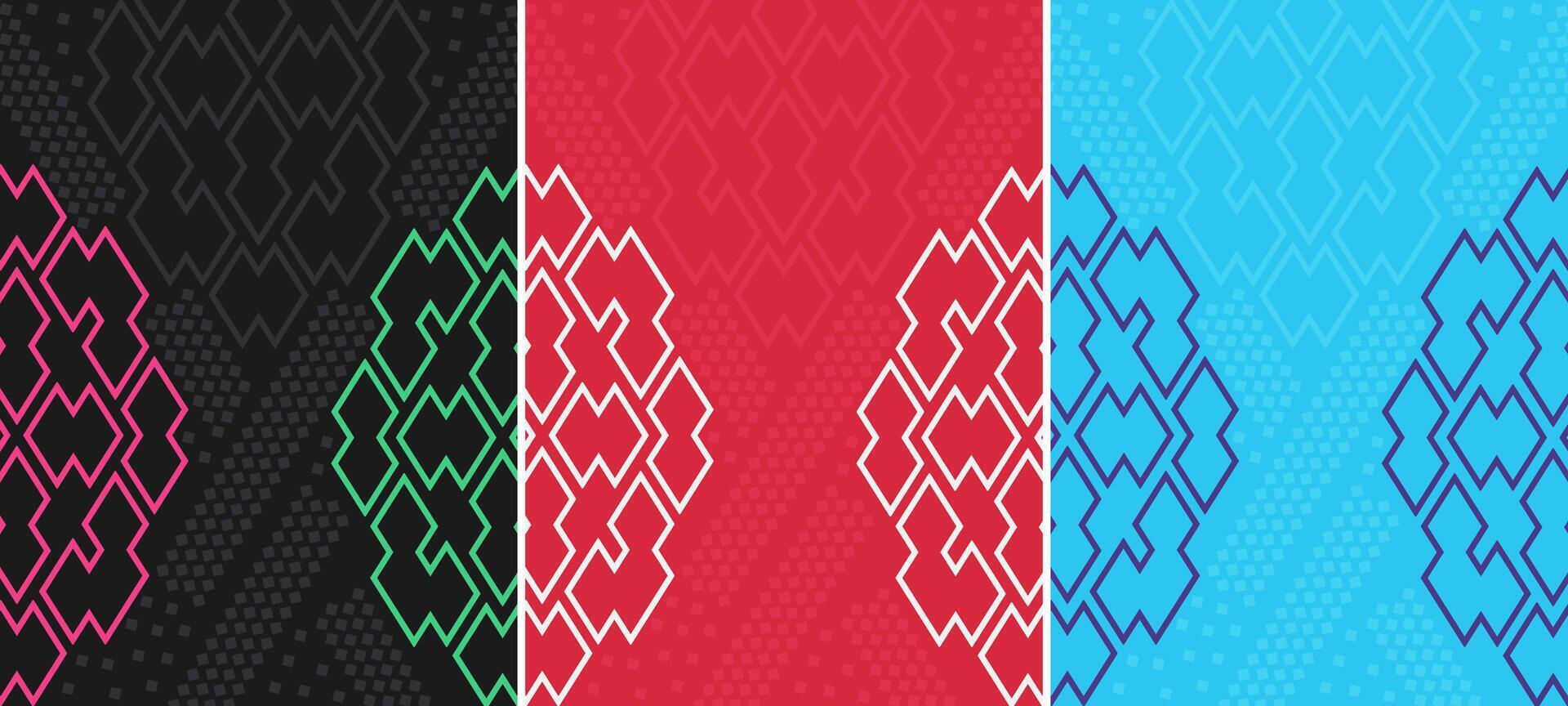 A Set of Background texture design for Sportswear and clothes vector