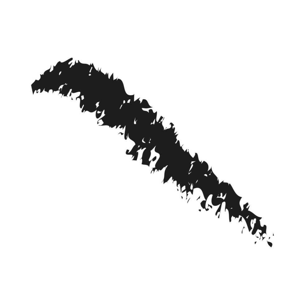 Charcoal slash sign. Doodle hand drawn. vector