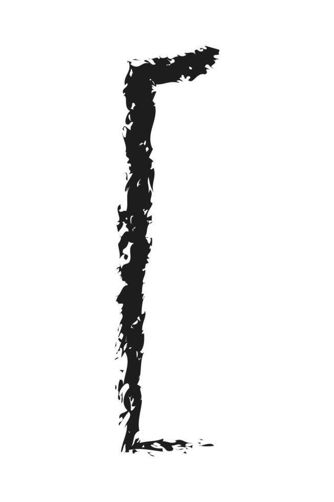 Charcoal square bracket. Doodle hand drawn. vector