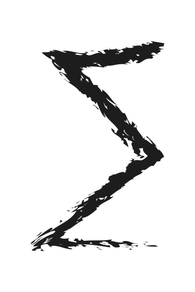 Charcoal sum sign. Doodle hand drawn. vector