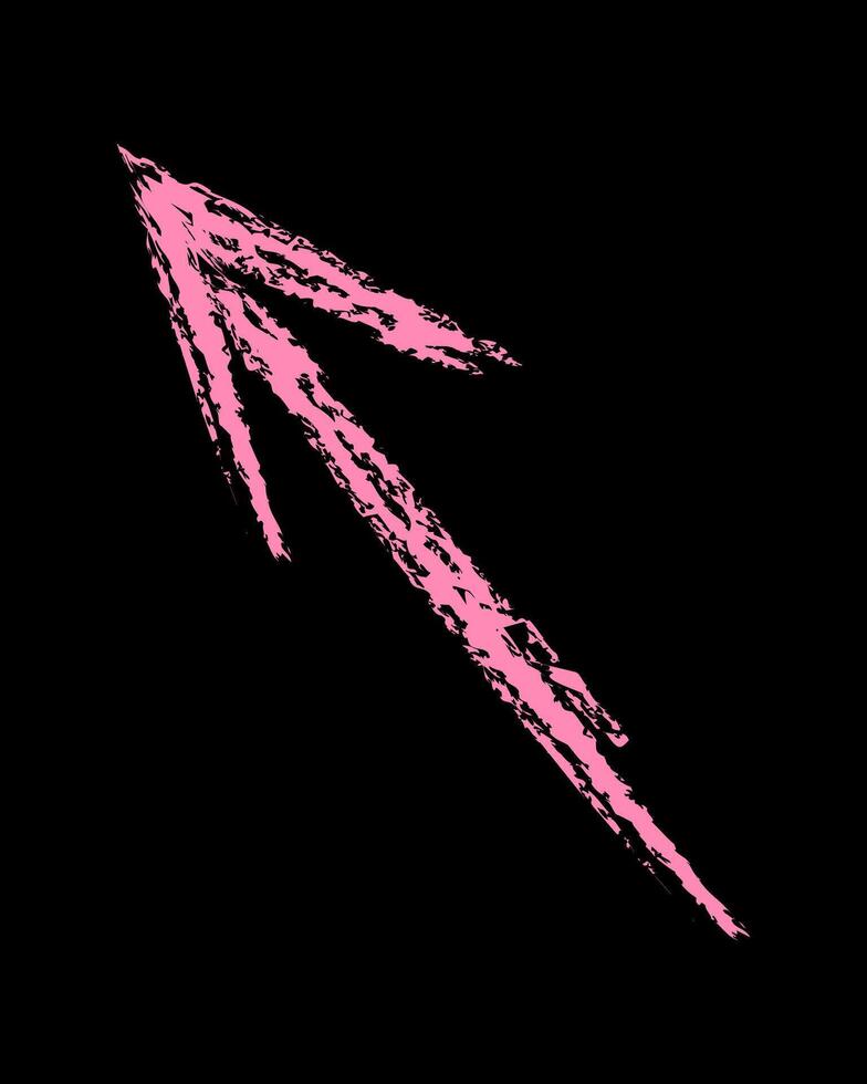 A simple left up arrow color. Chalk hand drawn arrow. vector