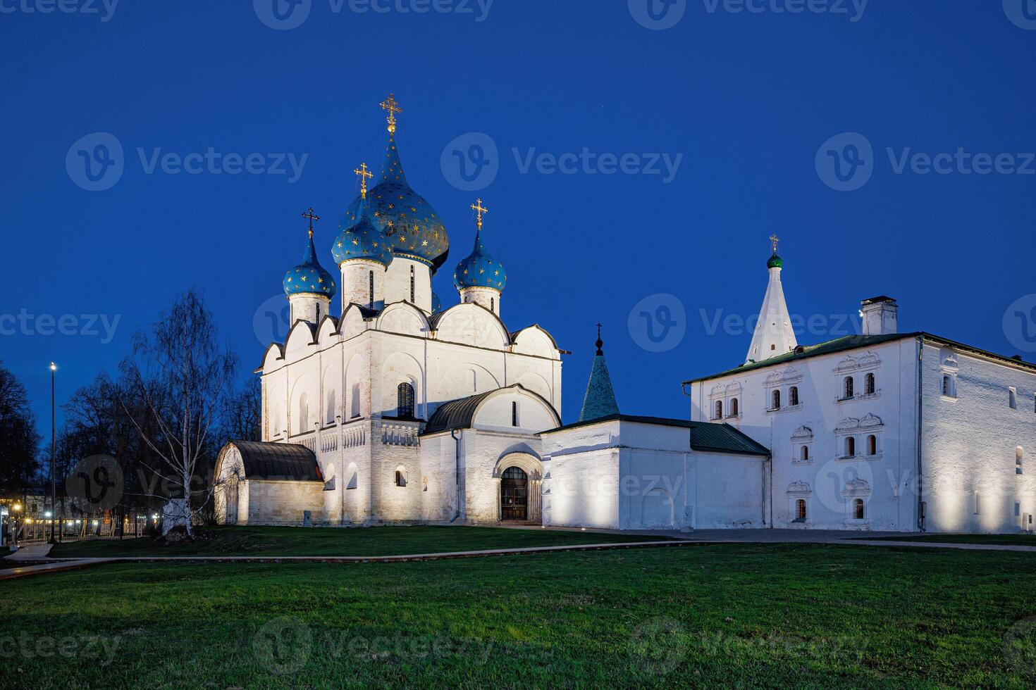 Beneath the Stars A Timeless Church Illuminated at Night, Sheltering Memories in its Starlit Embrace. photo