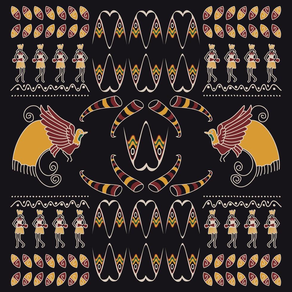 papua element ethnic batik pattern vector
