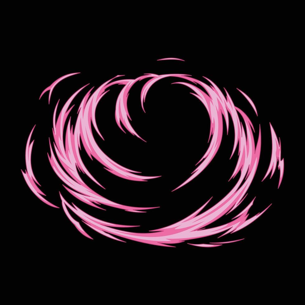 rosado sendero efecto anime dibujos animados vector