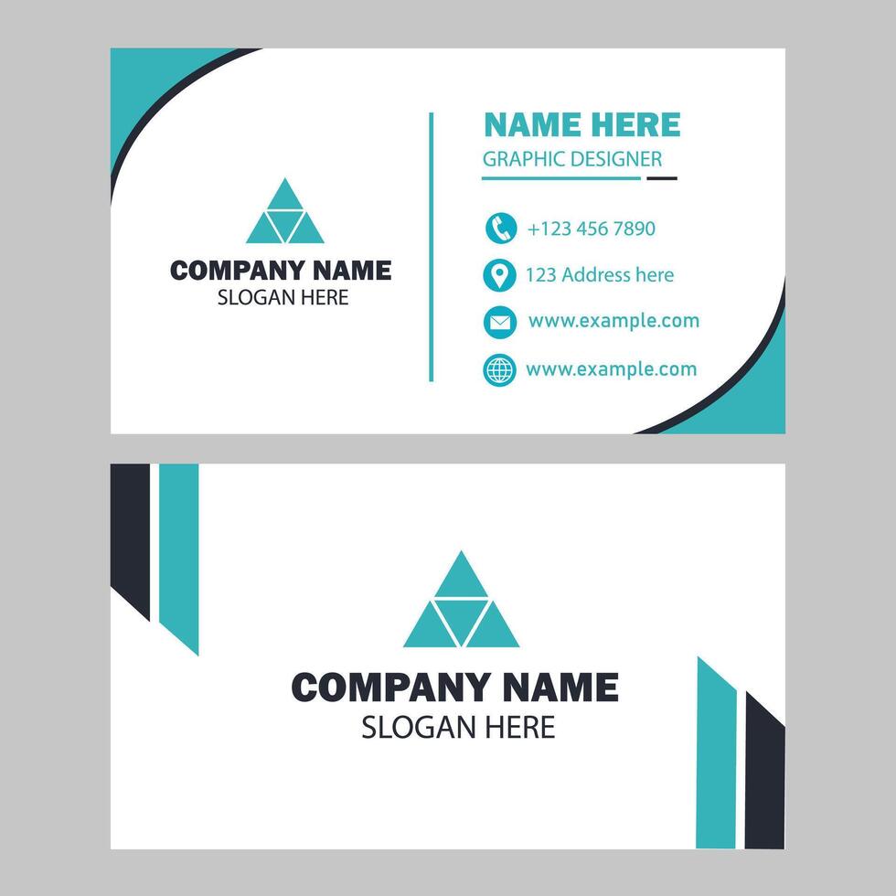 Minimalist business card design vector