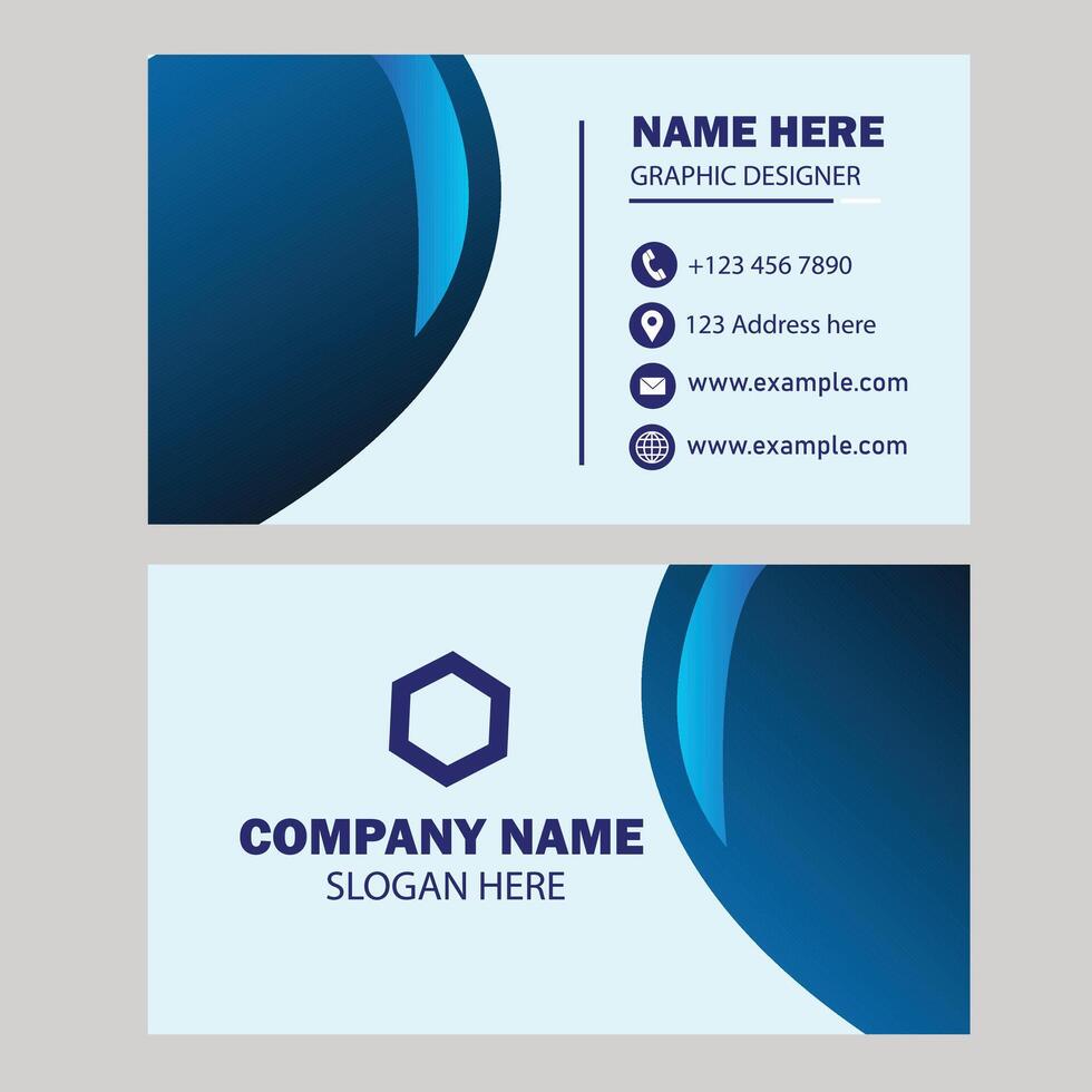 Minimal business card design vector