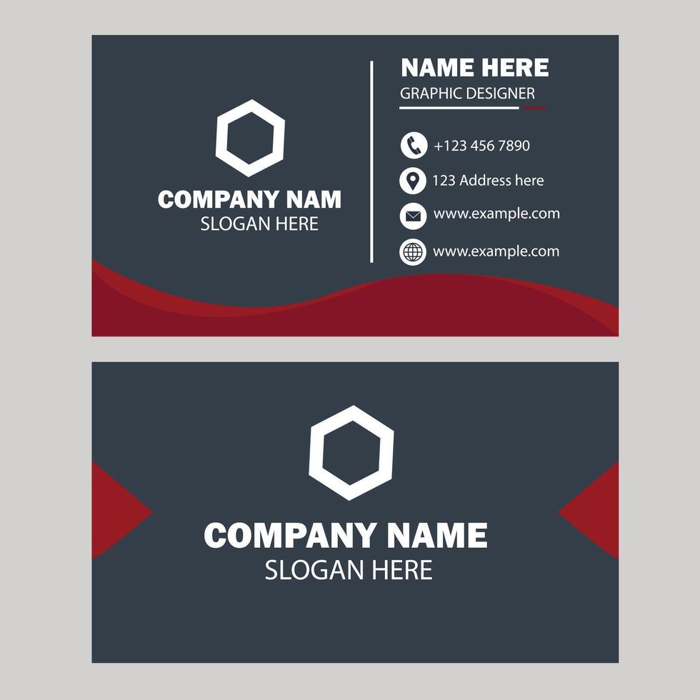 Minimal business card design vector
